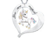 Cute Moon Unicorn Elephant Alloy Copper Rhinestones Pendant Necklace In Bulk