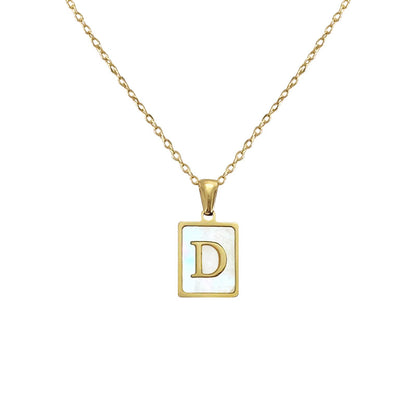 Casual Letter Titanium Steel Metal Pendant Necklace