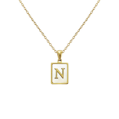 Casual Letter Titanium Steel Metal Pendant Necklace