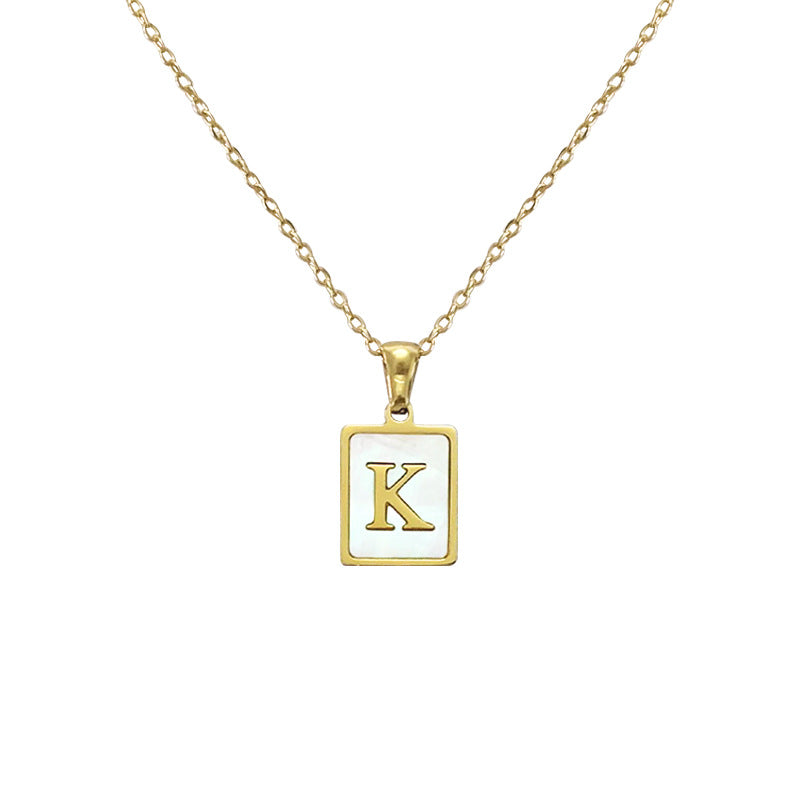 Casual Letter Titanium Steel Metal Pendant Necklace