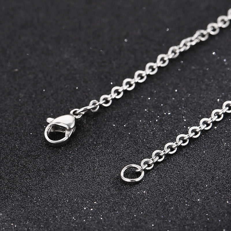 Casual Simple Style Mountain Sea Wave Solid Color Stainless Steel Hollow Out Pendant Necklace