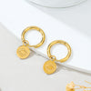 1 Pair Modern Style Devil's Eye Stainless Steel Plating Drop Earrings