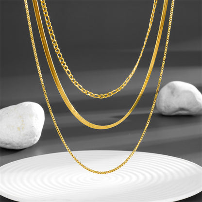 Retro Geometric Titanium Steel Plating Necklace