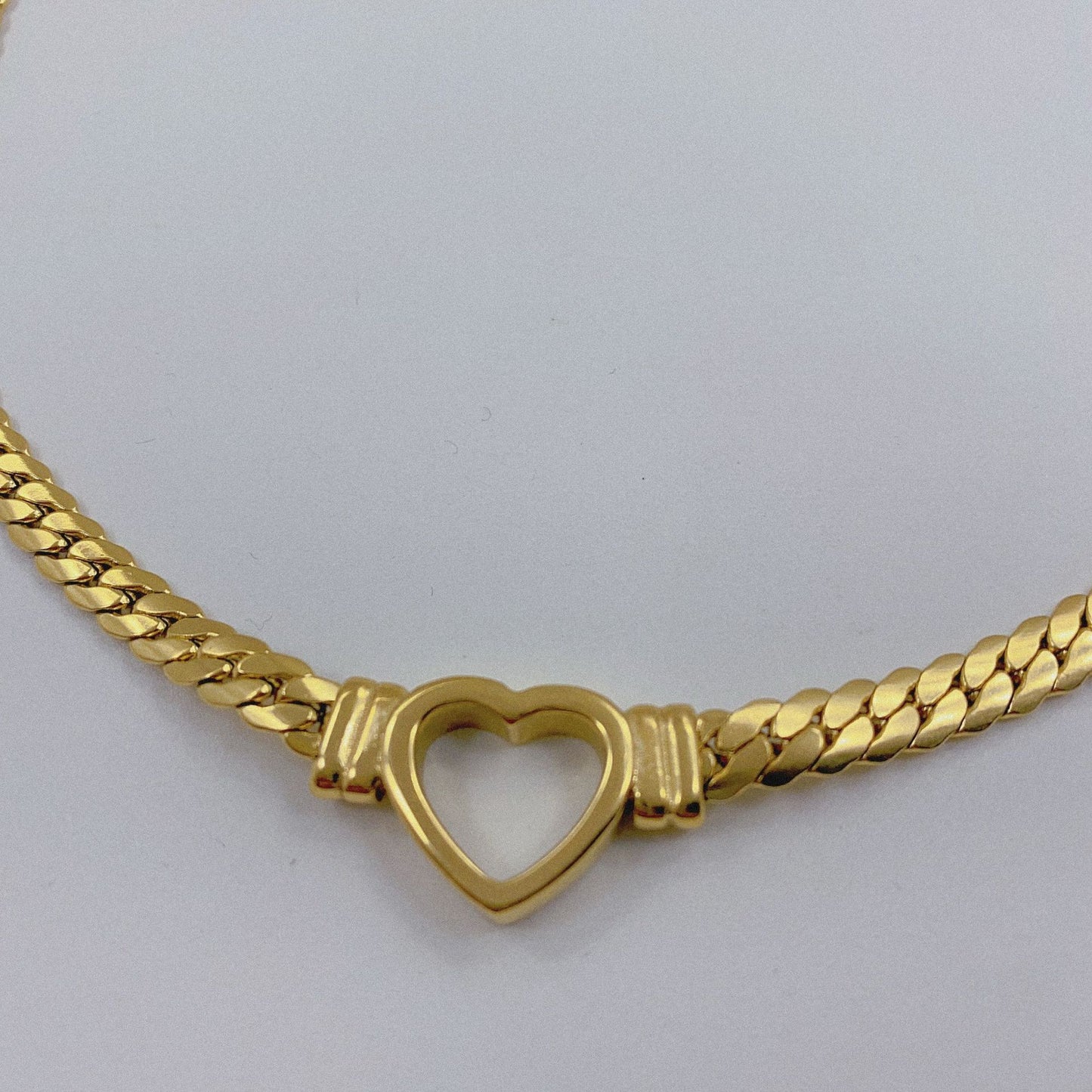 Streetwear Heart Shape Titanium Steel Plating Choker