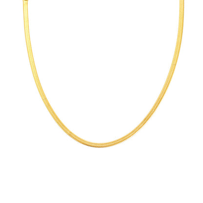 Ins Style Retro Simple Style Solid Color Stainless Steel Plating 18k Gold Plated Necklace