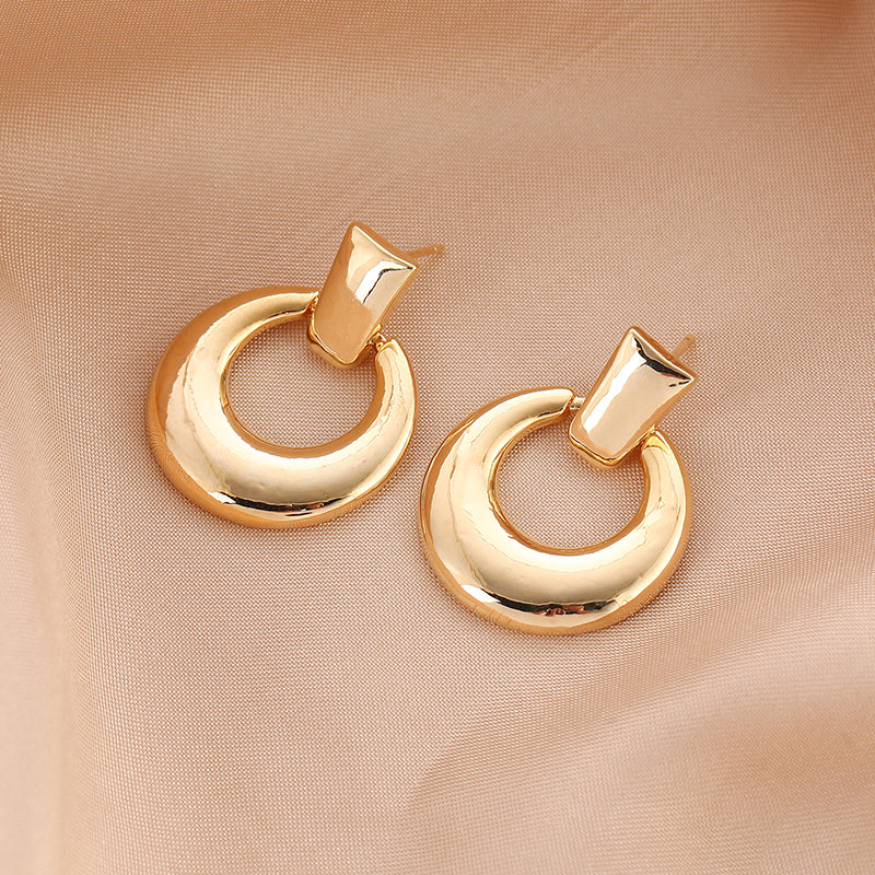 1 Pair Vintage Style Round Copper Plating Gold Plated Silver Plated Drop Earrings