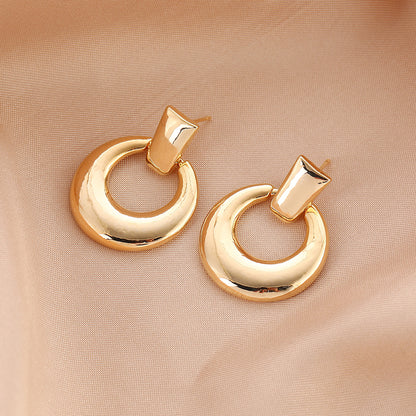 1 Pair Vintage Style Round Copper Plating Gold Plated Silver Plated Drop Earrings