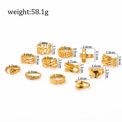 Vintage Style Geometric Alloy Metal Brass Plating Gold Plated Silver Plated Women's Rings