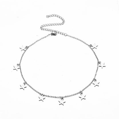Simple Style Star Stainless Steel Women's Anklet