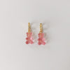 1 Piece Cute Bear Resin Copper Inlay Zircon Drop Earrings