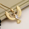 Simple Style Commute Bird Copper 18k Gold Plated Zircon Pendant Necklace In Bulk