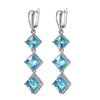 1 Pair Glam Shiny Geometric Plating Inlay Copper Zircon Drop Earrings