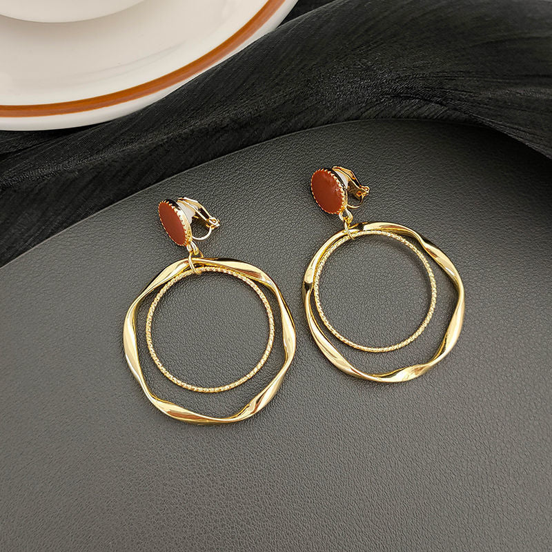 Simple Style Geometric Alloy Plating Women's Ear Studs