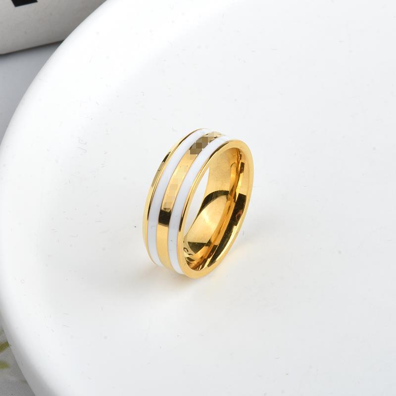 Ins Style Circle Titanium Steel Plating Rings