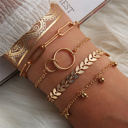 Vintage Style Punk Simple Style Moon Leaves Arrow Stainless Steel Alloy Plating Inlay Artificial Diamond Rhinestones Gold Plated Silver Plated Bracelets Bangle