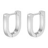 1 Pair Simple Style Oval Plating Stainless Steel Earrings