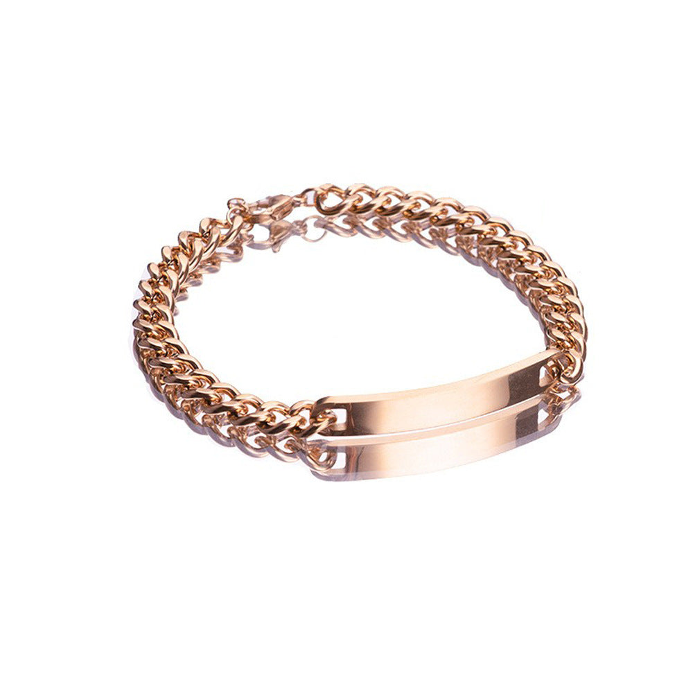 Fashion Geometric Titanium Steel Plating Bracelets