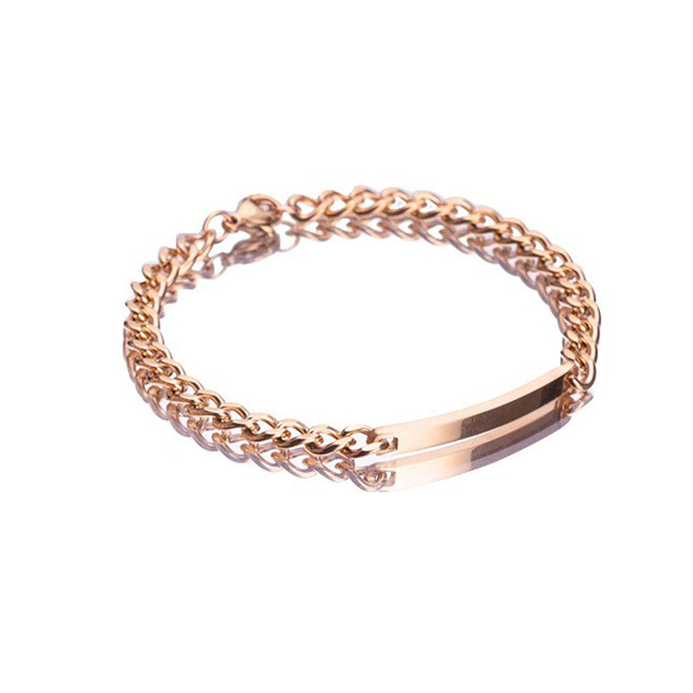 Fashion Geometric Titanium Steel Plating Bracelets