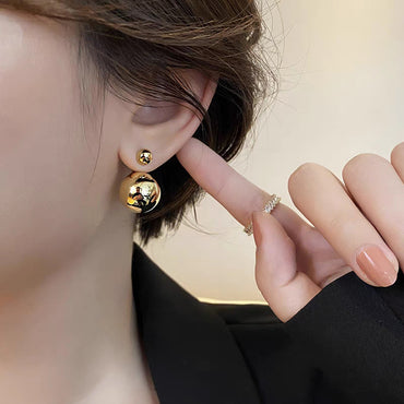 Simple Style Ball Alloy Plating Women's Ear Studs