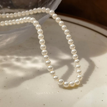 Wholesale Jewelry Elegant Streetwear Round Imitation Pearl Necklace