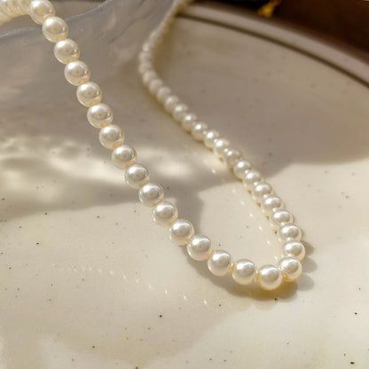 Wholesale Jewelry Elegant Streetwear Round Imitation Pearl Necklace