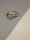 Real Gold Electroplating Korean Zircon Geometric Open Ring Wholesale