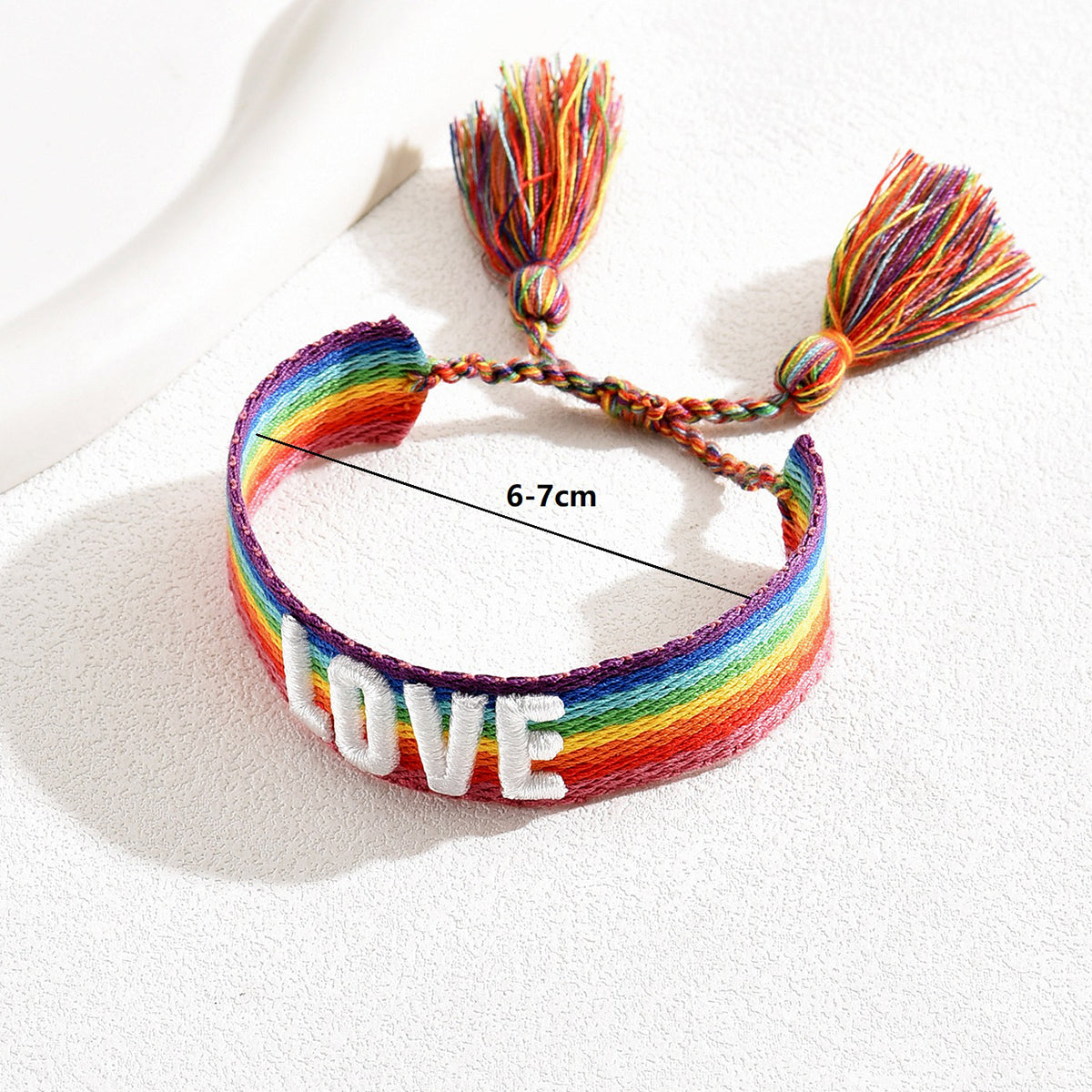 Casual Vacation Simple Style Letter Stripe Nylon Embroidery Braid Women's Wristband