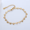 Casual Simple Style Triangle Heart Shape Stainless Steel Patchwork Plating 18k Gold Plated Bracelets