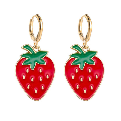 Simple Style Fruit Carrot Alloy Enamel Women's Drop Earrings