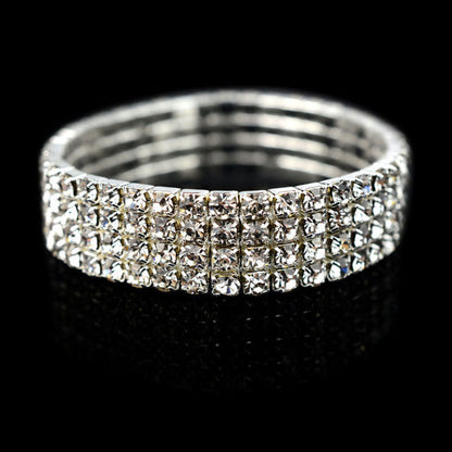 Luxurious Geometric Metal Inlay Rhinestones Women's Bracelets