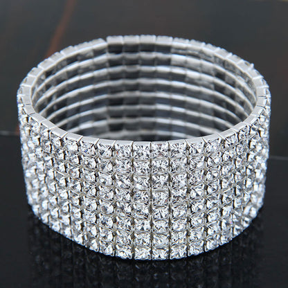 Luxurious Geometric Metal Inlay Rhinestones Women's Bracelets