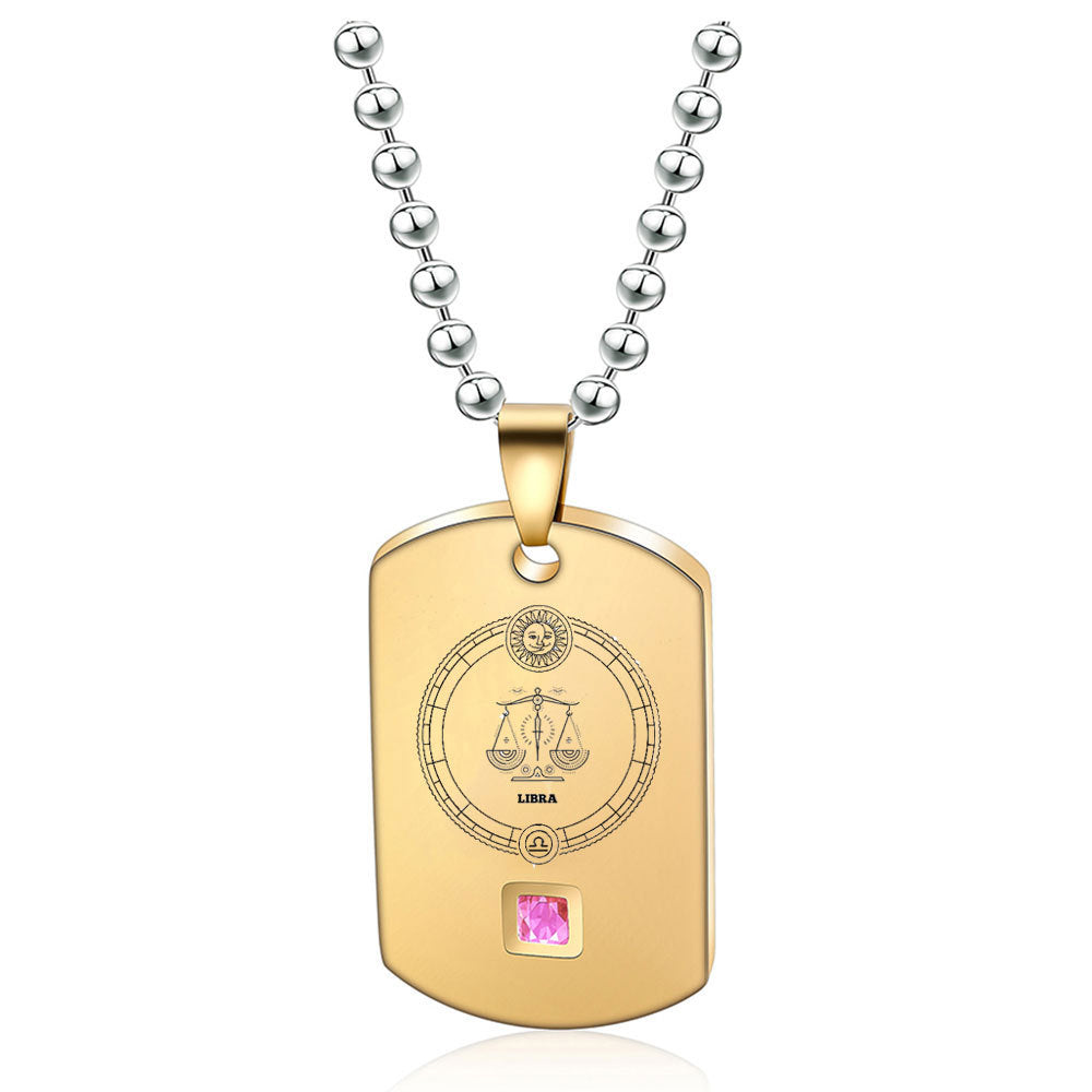 Simple Style Constellation Stainless Steel Titanium Steel Plating 18k Gold Plated Pendant Necklace