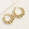 1 Pair Elegant Luxurious Classic Style Ball Plating Copper 14k Gold Plated Hoop Earrings