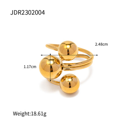 Wholesale Jewelry Casual Classic Style Geometric 304 Stainless Steel Plating Rings Earrings Necklace