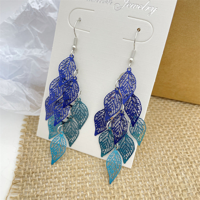 Original Design Leaves Metal Women's Drop Earrings