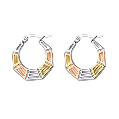 1 Pair Ins Style Geometric Stainless Steel Plating Earrings