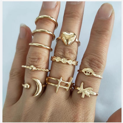 Retro Punk Animal Moon Skull Alloy Plating Hollow Out Inlay Artificial Gemstones Artificial Pearls Artificial Diamond Gold Plated Silver Plated Women's Wide Band Ring Open Ring Rings