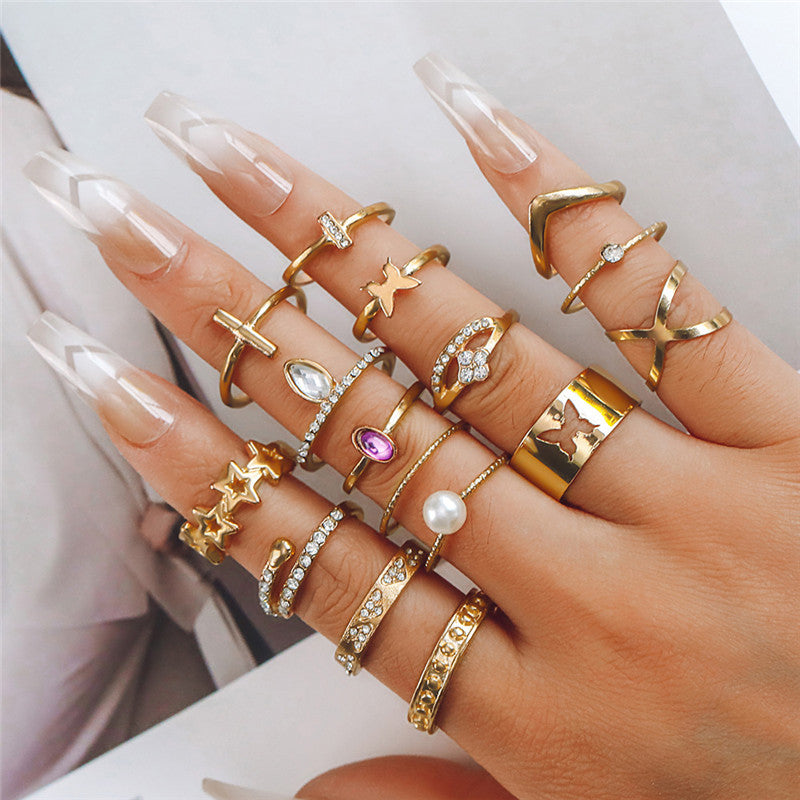 Retro Punk Animal Devil's Eye Heart Shape Alloy Plating Hollow Out Inlay Artificial Gemstones Artificial Diamond Opal Gold Plated Silver Plated Women's Open Ring Rings