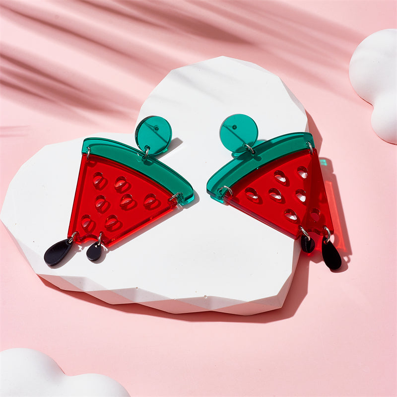 Vacation Fruit Watermelon Arylic Women's Drop Earrings