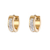 1 Pair Ins Style Simple Style Round Stainless Steel Plating Inlay Zircon Earrings