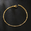 Casual Beach Simple Style Solid Color Stainless Steel Plating Chain 18k Gold Plated Bracelets