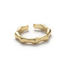 Ins Style Simple Style Solid Color Knot Copper Plating 18k Gold Plated Open Ring