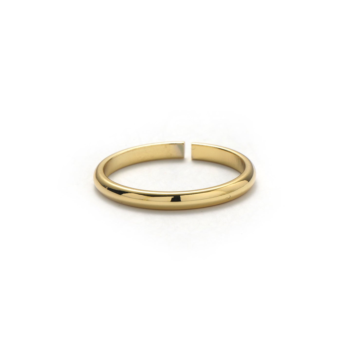 Ins Style Simple Style Solid Color Knot Copper Plating 18k Gold Plated Open Ring