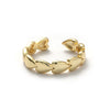 Ins Style Simple Style Solid Color Knot Copper Plating 18k Gold Plated Open Ring