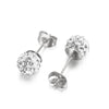 1 Pair Casual Shiny Ball Stainless Steel Plating Inlay Rhinestones Ear Studs