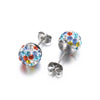 1 Pair Casual Shiny Ball Stainless Steel Plating Inlay Rhinestones Ear Studs