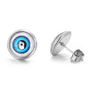 1 Pair Ins Style Casual Devil's Eye Stainless Steel Plating Inlay Gem Ear Studs