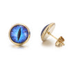 1 Pair Ins Style Casual Devil's Eye Stainless Steel Plating Inlay Gem Ear Studs