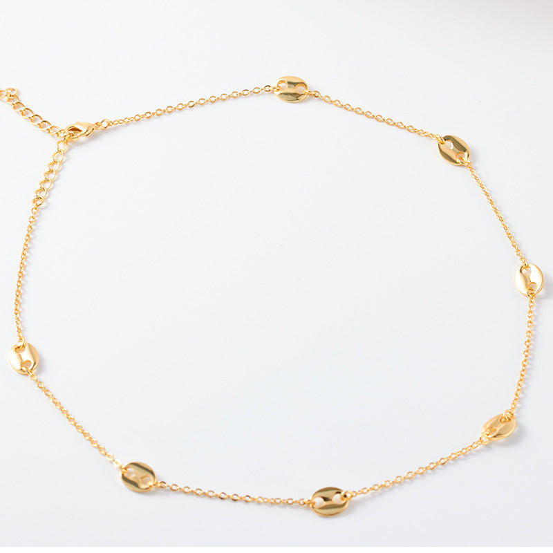 Simple Style Geometric Copper 18k Gold Plated Bracelets Necklace In Bulk