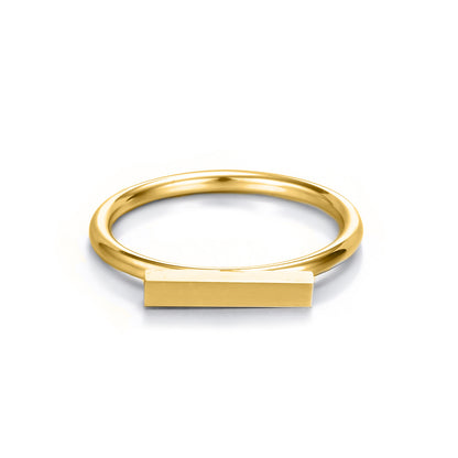 304 Stainless Steel Gold Plated Simple Style Plating Geometric Rings
